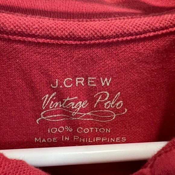 J.Crew Faded Red Vintage Polo 100% Cotton Short Sleeve Medium - Picture 3 of 6